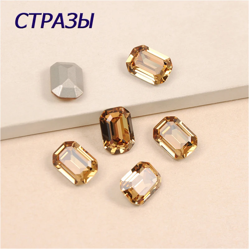 Светильник Colorado Topaz ювелирные аксессуары Octangle заостренный Кристалл пришить Стразы DIY свадебное платье украшения одежды