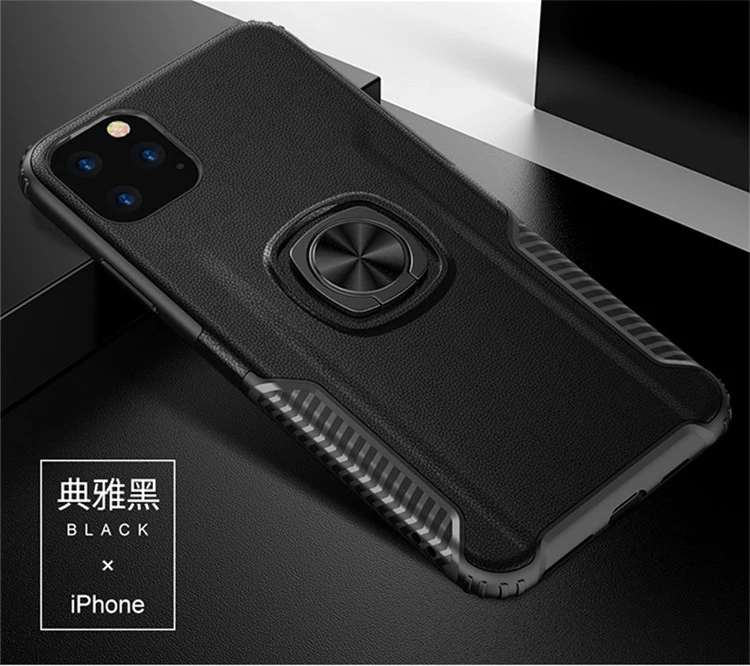 

Case For IPhone 11 Pro MAX Case Luxury Silicone and Metal Finger Ring Back Cover Shock Case For IPhone 11 7 8 Pius X XS MAX Case