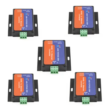 

5pcs Industrial automation data transmission RS485 Ethernet Converter USR-TCP232-304 Built-in Webpage DHCP/DNS Supported
