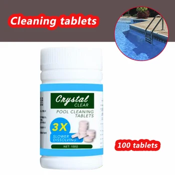 

100pcs Pool Cleaning Effervescent Chlorine Tablet Cage Disinfectant Swimming Pool Clarifier Chemical Floater Dispenser