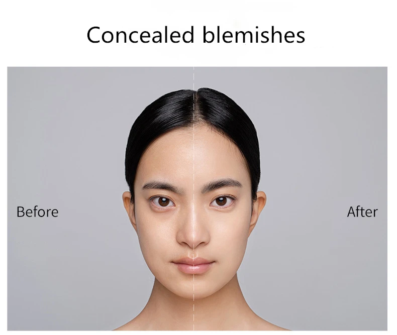 MAOGEPING Beauty Light-Feeling Moisturizing Non-Marking Foundation Cream 4.5G Makeup Concealer Brightening Waterproof BB Cream 5