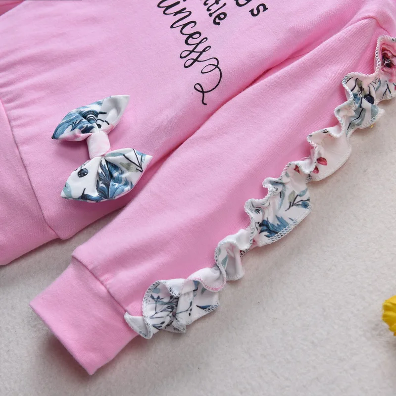 Одежда для девочек Повседневная футболка для новорожденных девочек с рукавами-крылышками топы, леггинсы, комплект одежды для близнецов, одежда для маленьких девочек, D20