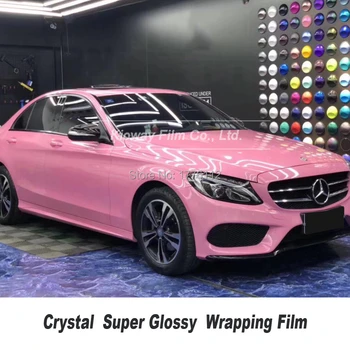 

Highest quality Glossy pink Vinyl Wrapping film Sticker Bubble Free car wrapping film Vehicle Wrapping Foil quality Warranty
