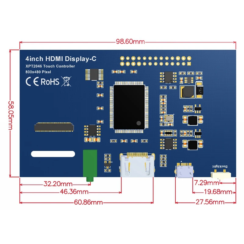 Горячая 3C-4.0 дюймов ЖК HDMI пресс-экран дисплей TFT ЖК-панель модуль 480x320 для Raspberry Pi 4B Raspberry Pi 3 Model B/B