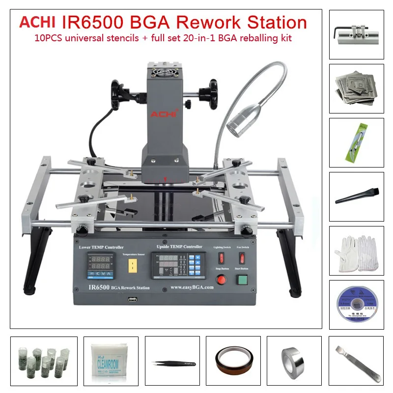 Паяльная станция ACHI IR6500 v2 инфракрасная база BGA SMD SMT для починки и удаления припоя
