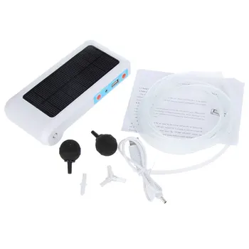 

Mini Air Pump Solar Power Panel Waterproof fish tank Aquarium aeration Air Pump with battery Oxygen Generator Oxygen Air Bubble
