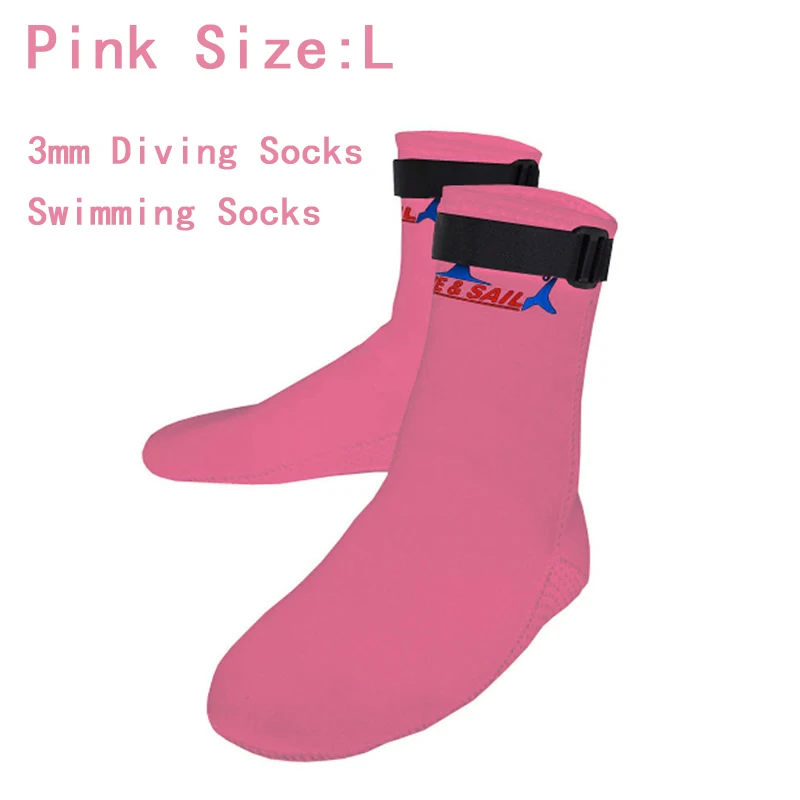 Pink L Погружные нескользящие носки для дайвинга, плавательные носки для сноркелинга, пояс, 3 мм, уплотненный Тип - Цвет: Pink L