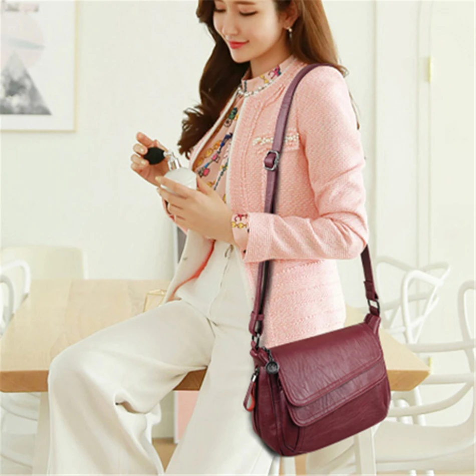 Women handbags leather shoulder bag Leather Handbags Women Bags Designer Summer Style Female Shoulder Messenger Bag