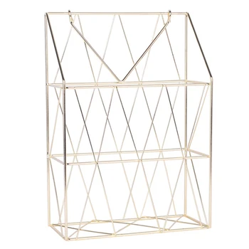 

Nordic Style Wall Hanging Storage Basket Metal Iron Books Magazine Newspaper Storage Organizer Collection Basket Rack