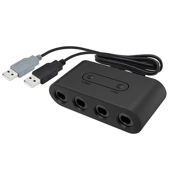 

Bevigac Portable 4 Port Controller Converter Adapter with Turbo Home Button for Nintendo Nintend Switch GC GameCube Wii U PC USB