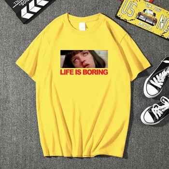 

Harajuku Male T-shirt Virgin Mary Mixed Pulp Fiction Mia Wallace T Shirt Men Summer Tshirts Funny Camisetas Novelty Tops Tees