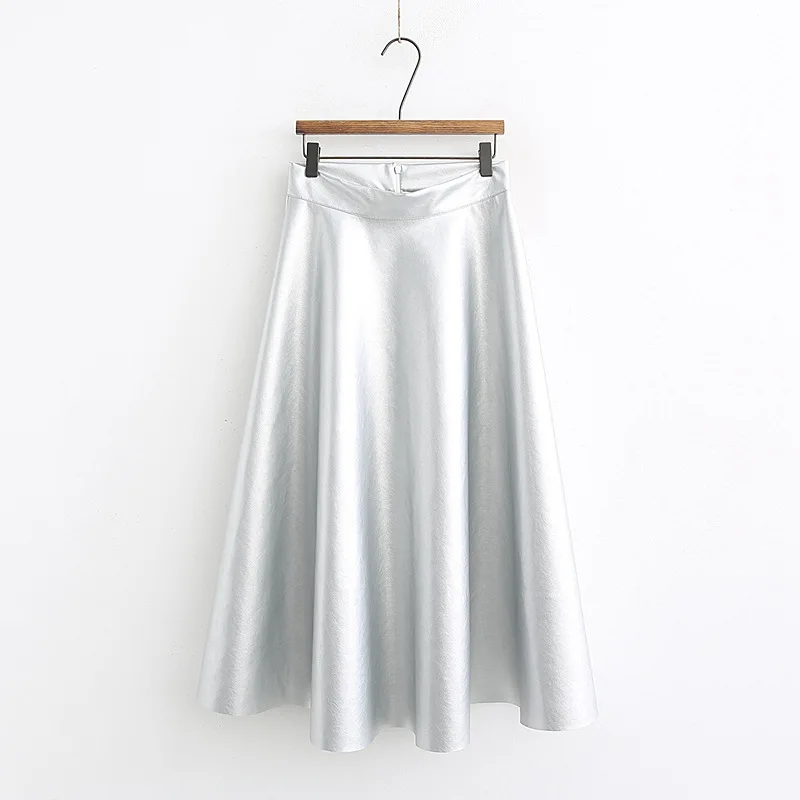

2018 Western Style Autumn And Winter WOMEN'S Dress New Style Dazzling Metal Color Skirt Big Skirt