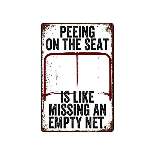 

Nobrand металлический жестяной знак 8x12 дюймов, мочки на сиденье, тема кухни, знак, офис, Ретро Декор стен, металлический знак