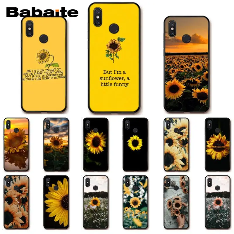 Красивый желтый чехол для телефона Babaite с подсолнухом Xiaomi mi5 6 A1 A2 Lite Mi9 9SE mi8lite 8explorer