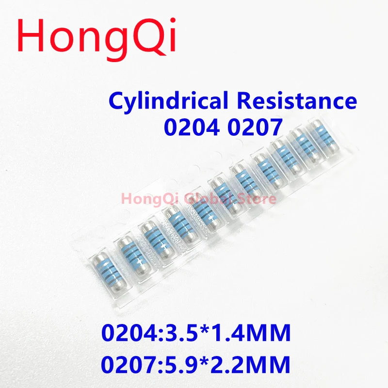 50pcs Cylindrical Resistor Chip 0207 Color Ring Smd Resistor 1r 2r 4.7r