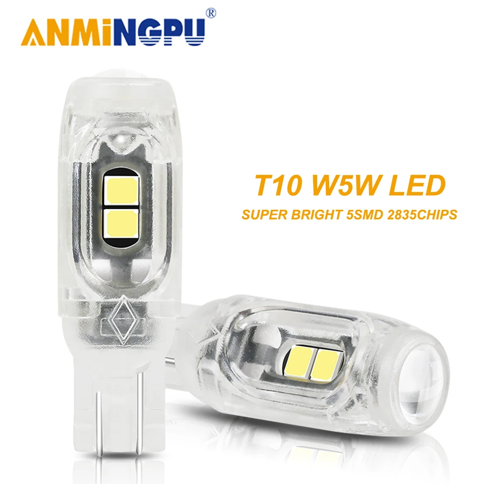 ANMINGPU 2X сигнальная лампа без полярности T10 Led W5W 2835SMD 501 194 лампы распродажа