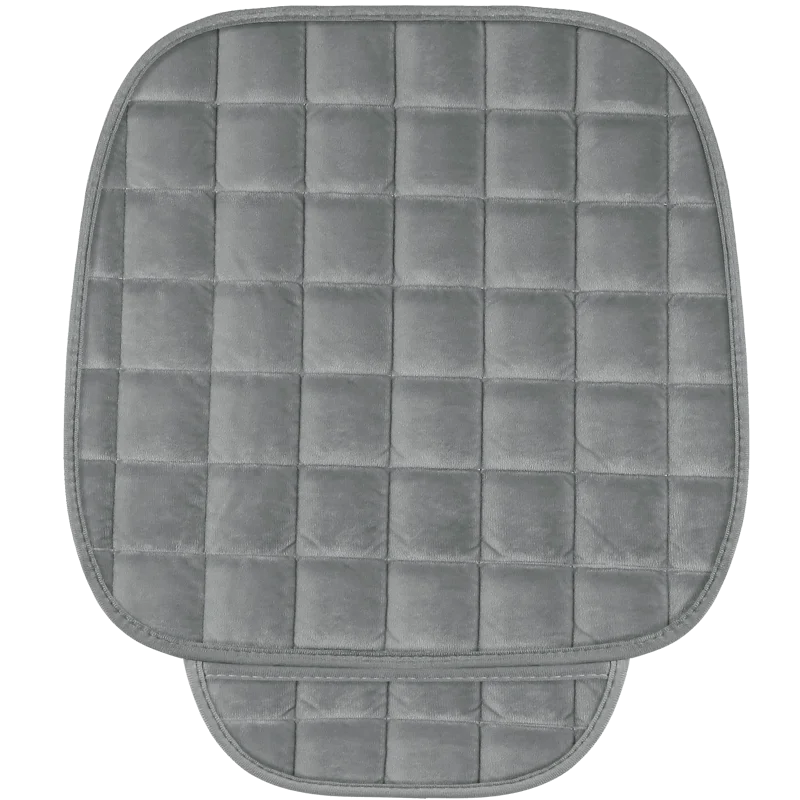 1 Piece Front Gray Универсальные подушки для автомобильных сидений, модные плюшевые мягкие теплые силиконовые Нескользящие 4 цвета, коврик, защита для сидений, автомобильные аксессуары - Название цвета: 1 Piece Front Gray