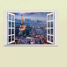 Диван фон гостиная вход наклейки TMY5005 железная башня Цзя Чжуан пейзаж ТВ стены спальни Фреска ночное небо