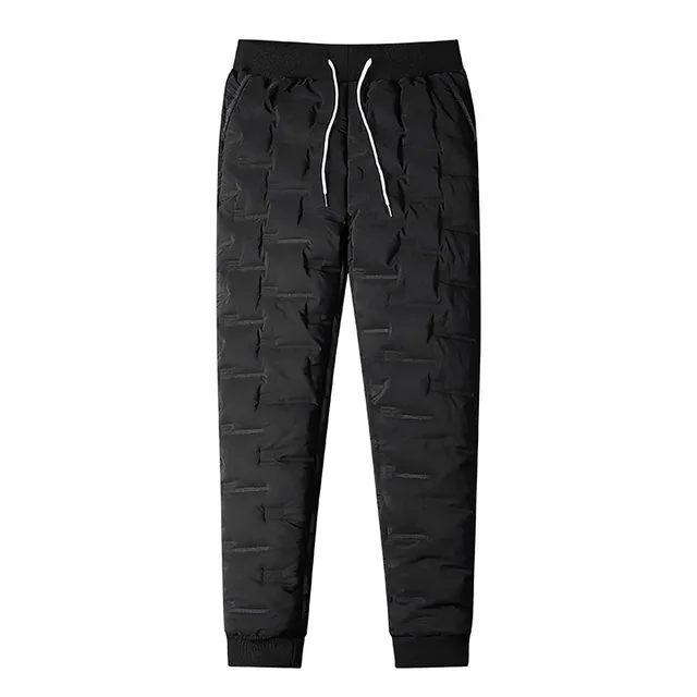 Winter Pants Men Fur Lined Joggers Men 