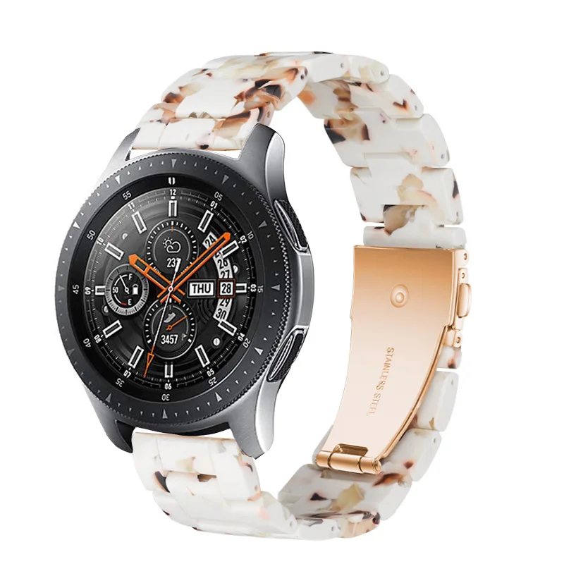 20 мм 22 мм ремешок из смолы для samsung Galaxy gear S3 ремешок из нержавеющей стали Пряжка Galaxy 42/46 мм huawei GT ремешок для часов