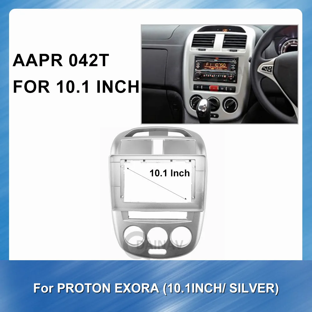 

10.1 inch Fasxia Car Audio Frame Car Radio Fascia for PROTON EXORA (silver) car GPS navigation fascia panel car dvd frame