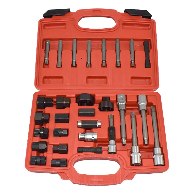 30pcs Alternator Freewheel Pulley Puller Alternators Tool Set Special Socket Set