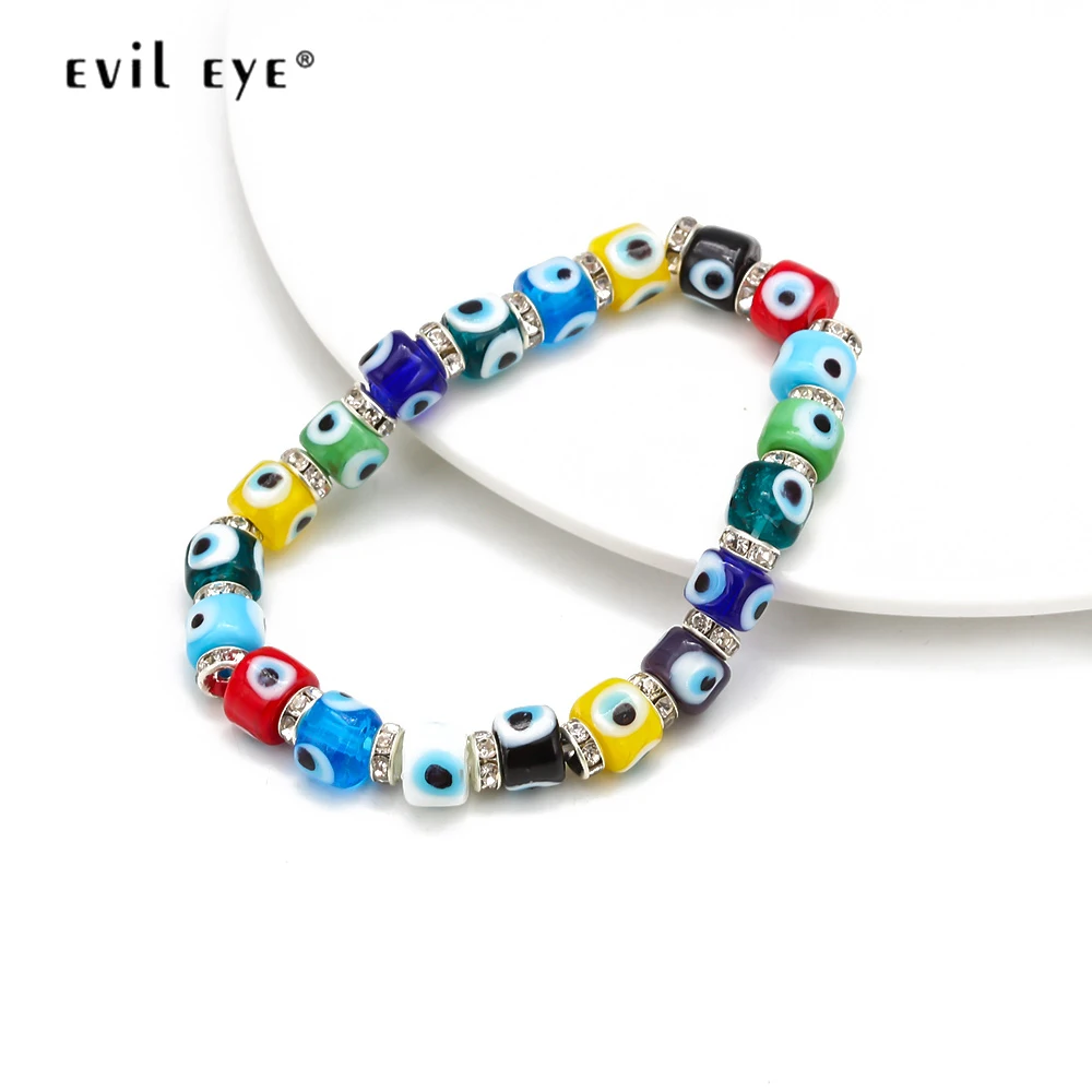 Evil Eye Elastic Bracelets Assorted Colors Protection
