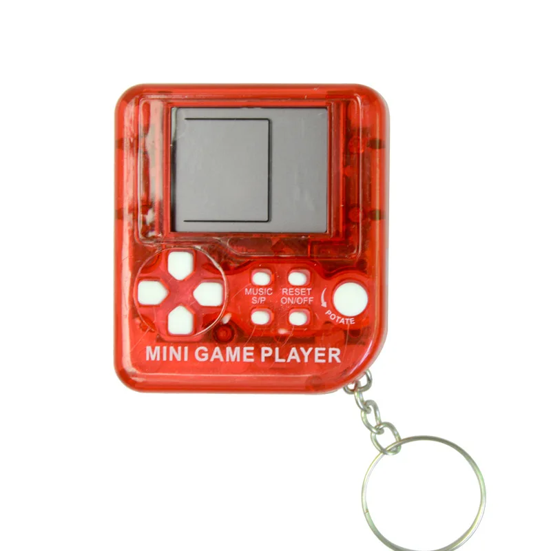 1 шт. мини классическая игровая машина Ретро ностальгическая игровая консоль с брелком тетрис видео игра портативные игровые плееры электронные игрушки - Цвет: Red