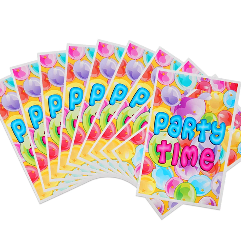 Party Time 50 шт. подарочные сумки с изображением динозавра из мультфильма, животных, для детского дня рождения, украшения, детские пластиковые конфеты, десерт, Лут, сумка для крещения, подарочные сумки - Цвет: Party Time