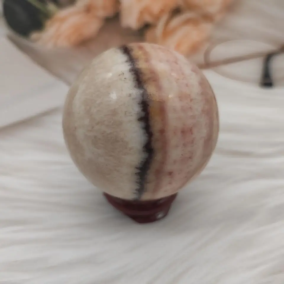 5cm Natural Meat Pork Ball Bacon Stone Crystal Sphere Balls Gift Healing Decor Quartz Crystals | Дом и сад