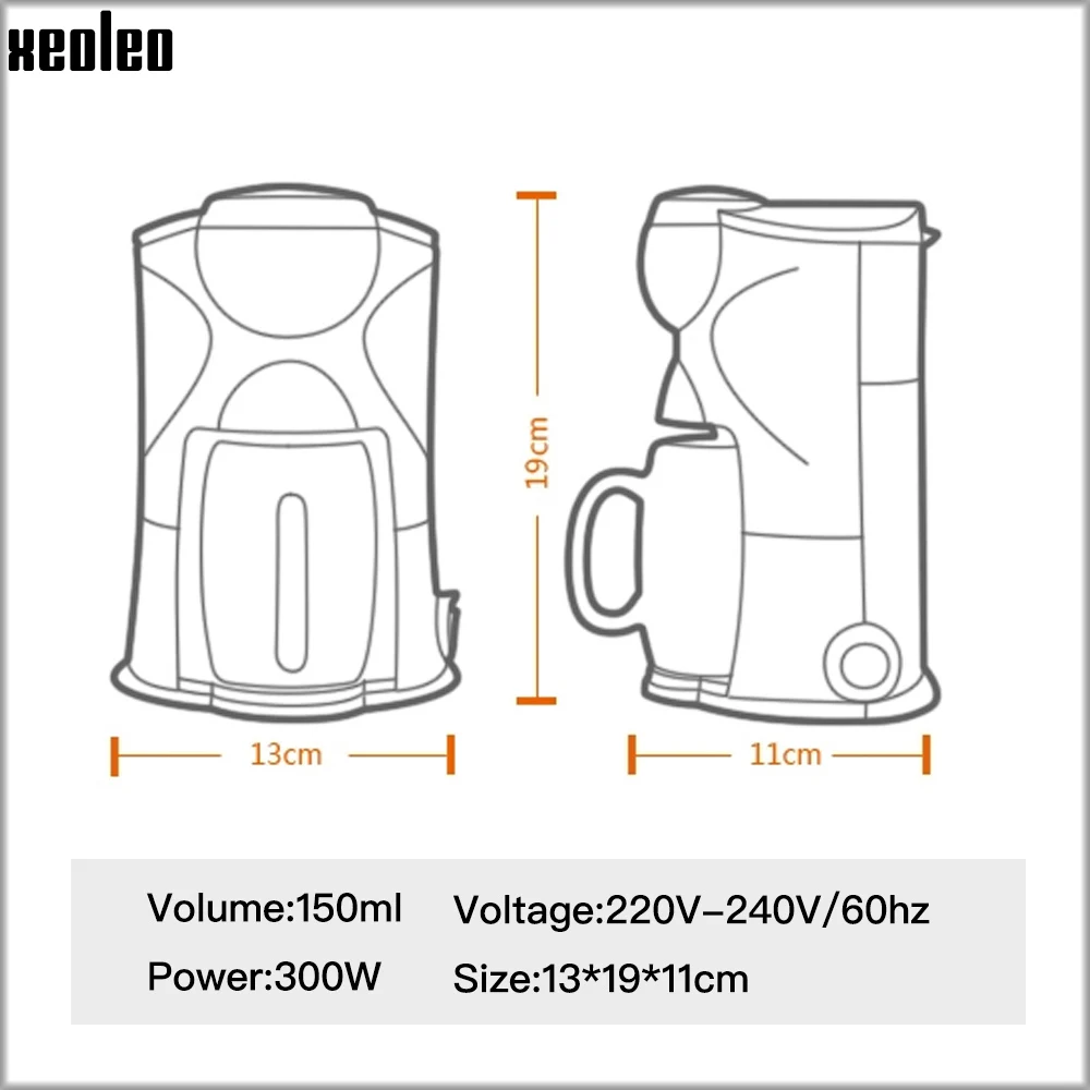 Xeoleo-Mini cafetière goutte à goutte, machine à café expresso à une tasse,  machine à brasser le thé et le café, sablier - AliExpress