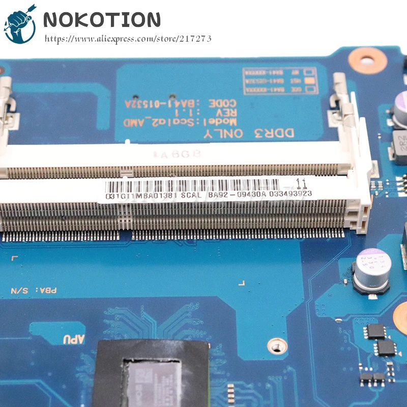 NOKOTION BA92-09430A BA92-09430B BA92-09429A BA41-01532A для samsung NP-RV515 RV515 Материнская плата ноутбука HD7450M GPU DDR3