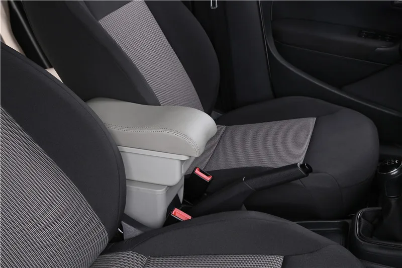 For Lada Granta armrest box armrest universal car center console modification accessories double raised with USB - Название цвета: E2 style gray