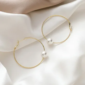 

2020 Korean New Simple Pearl Earrings Fashion Temperament Versatile Earrings Elegant Ladies Jewelry