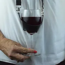 Портативный практичный винный стеклянный талреп, бокал для вина без рук, держатель на ремнях, ожерелье, держатель для напитков для праздника, вечеринки, дня рождения# LR2