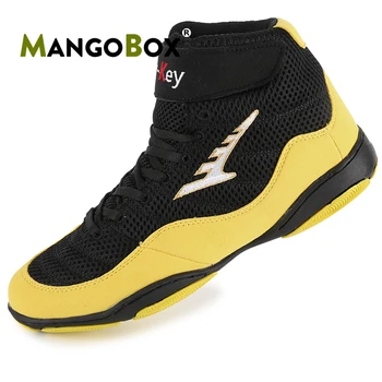 

Hot Sale Man Boxing Shoes Designer Pro Wrestling Yellow Boys Wrestling Shoes Breathable Mesh Boxing Shoe Mens Wrestling Sneaker