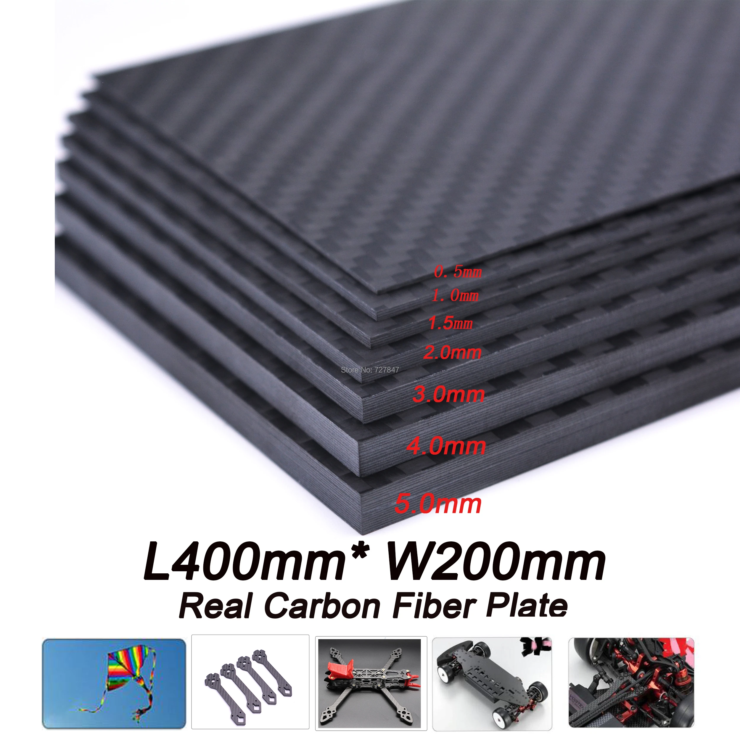 3K Carbon Fiber Plate Panel Sheet Board Fiberic High Composite Hardness Material