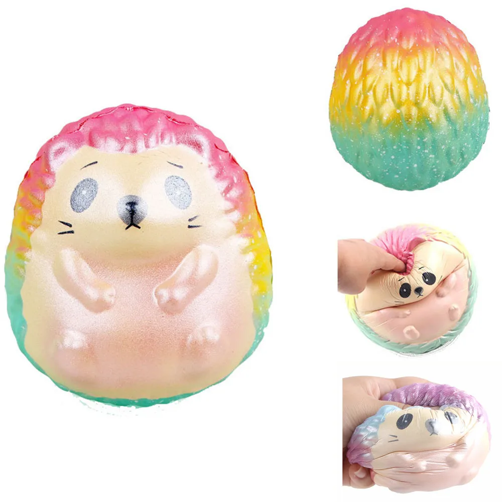 Jumbo Красочные Галактики Ежик мягкий мультфильм кукла медленно поднимающаяся