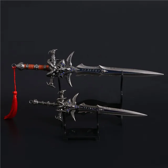 30cm Sword World of Warcraft Sword Katana Lich King Frostmourne Alloy Game Keychain Weapon Model Replica Toys for Children Gift 1