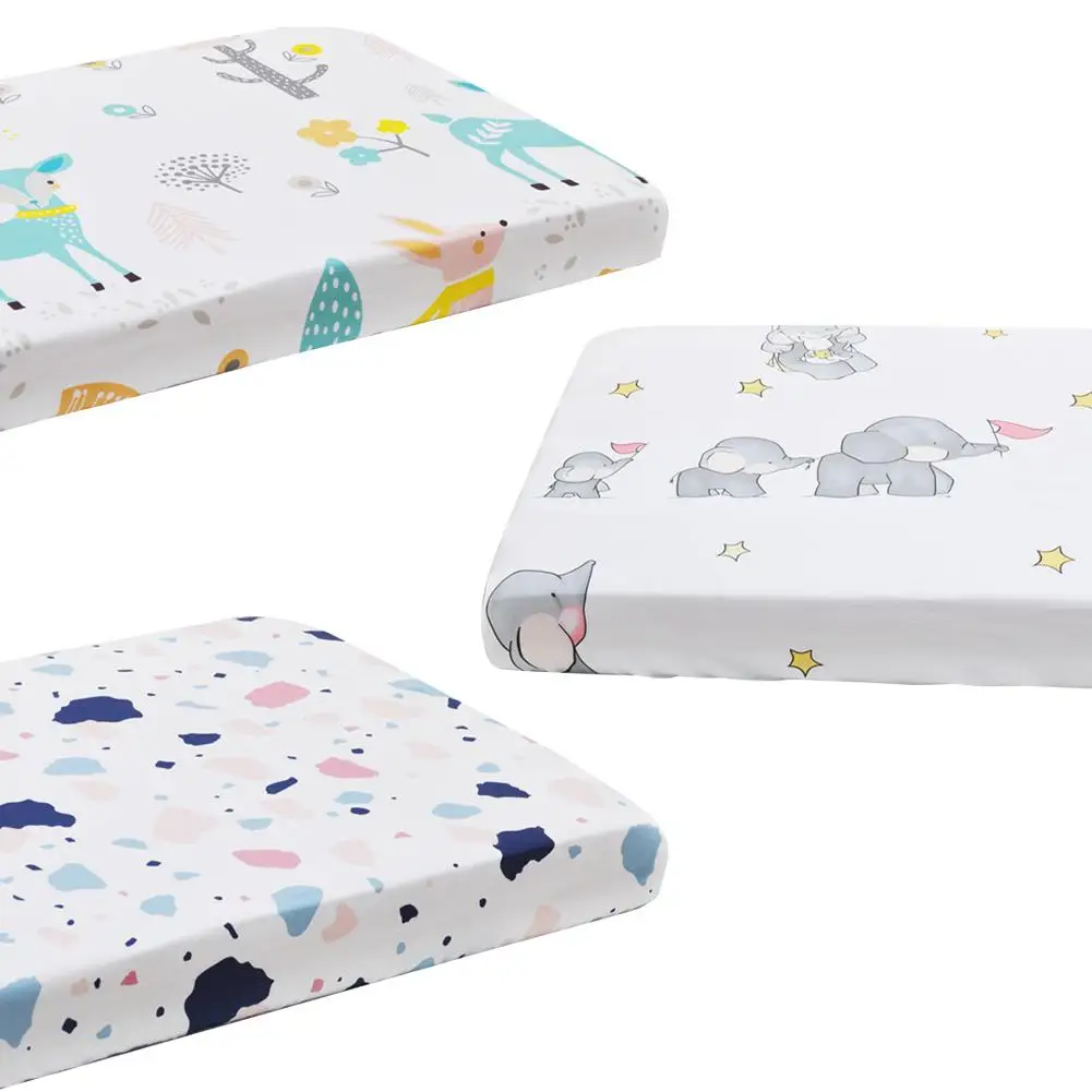 

43.31x 23.62 Inch Universal Crib Sheets For Baby | Mattress Bedding Sets Breathable And Baby Sheet Cotton Bedding Crib Mattress