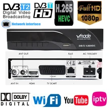 H265 DVB-T2 цифровой вещательный ТВ приставка Dvb T2 эфирный цифровой ТВ приемник с HDMI Scart Dolby Ac3 H.265 Youtube