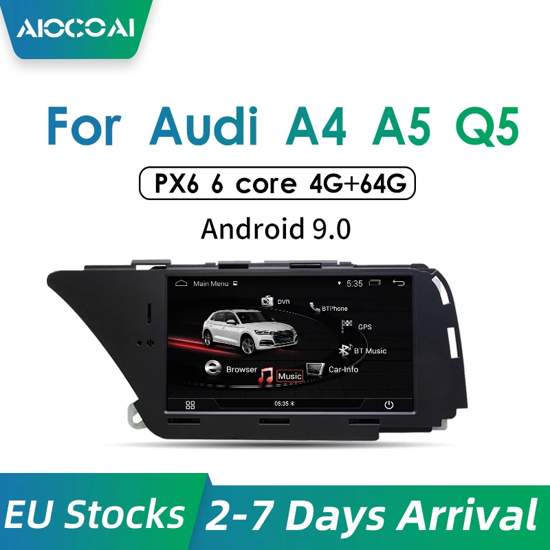 Автомобильный мультимедийный плеер 7 дюймов Android для AUDI A4 (2008 2016 B8) Q5(2010 2016) Bluetooth gps