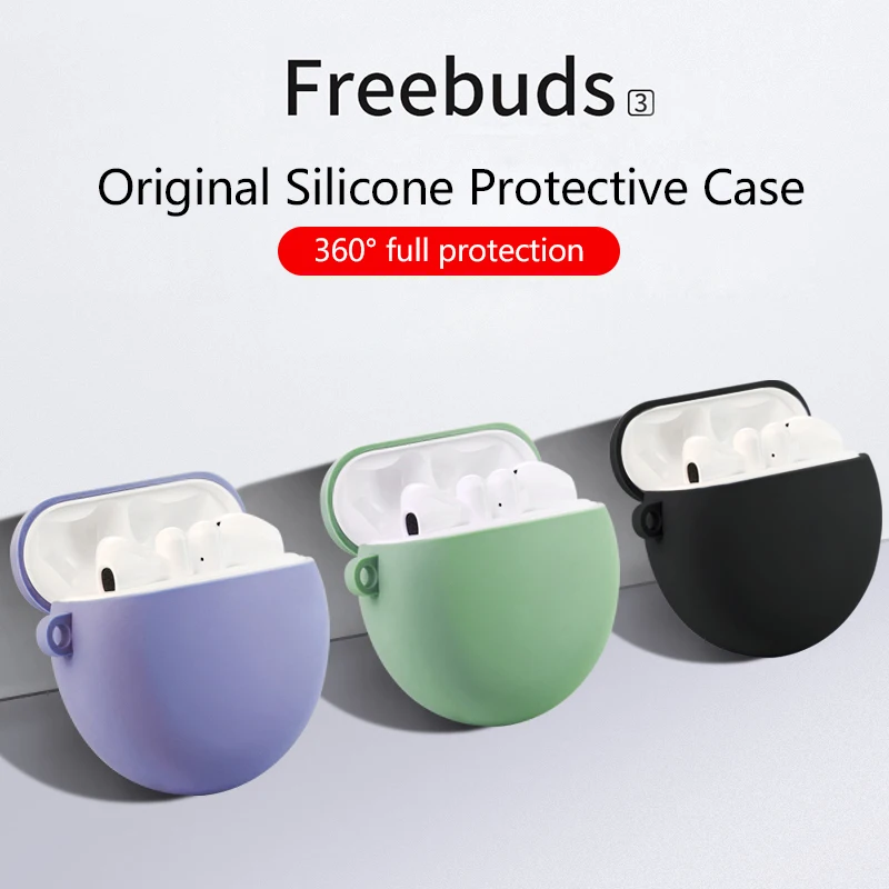 Оригинальный силиконовый чехол для Huawei FreeBuds 3 разноцветный Защитный Тонкий FreeBuds3