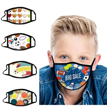 

Masks Cartoon Sport Ball Print Masque For Kids Adult Reusable Mouth-muffle Dust Screen Face Masks Washable Friendly Skin Mask