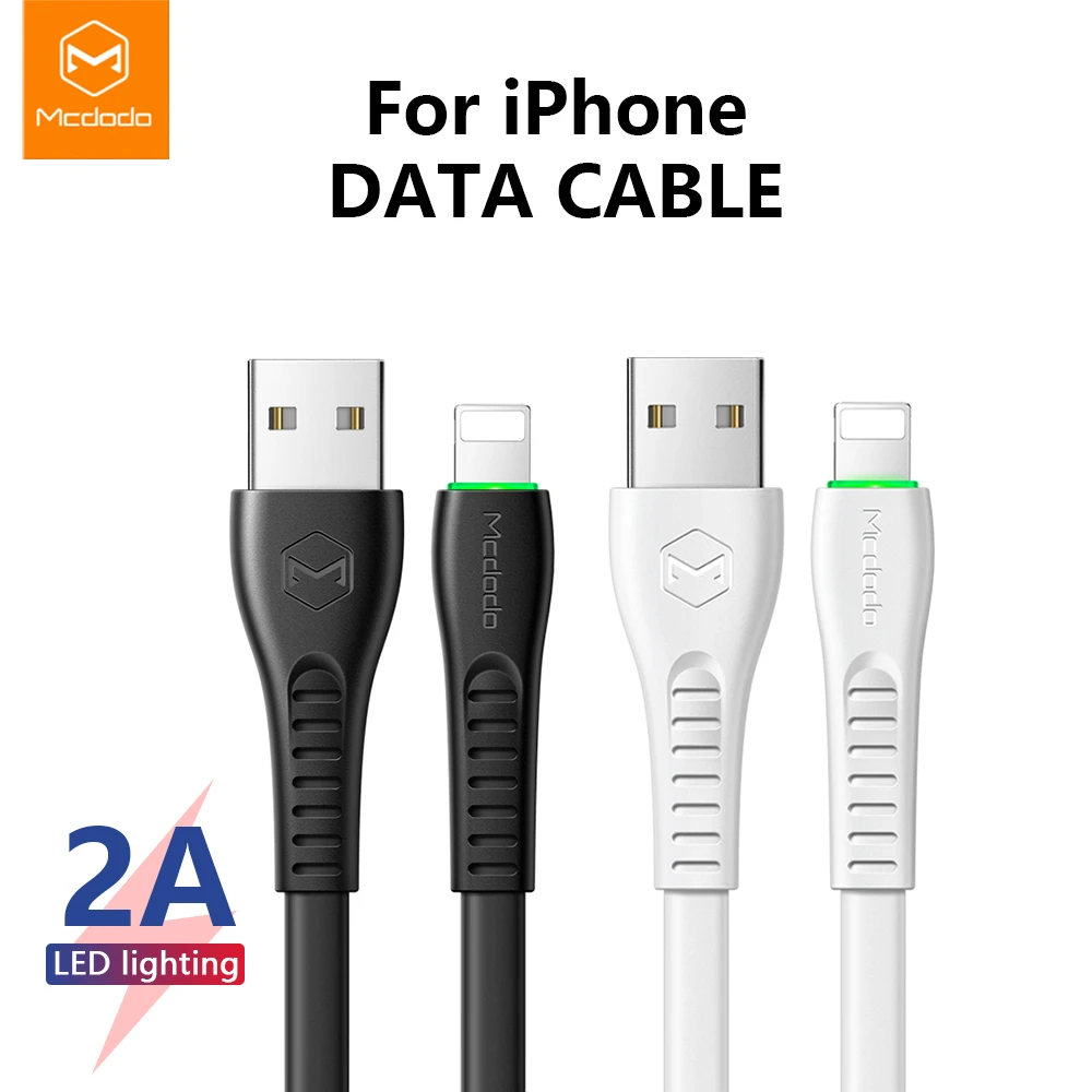 Usb кабель Mcdodo для iphone быстрой зарядки Xs max Xr X 8 7 6s plus ipad mini 2A светодиодный usb