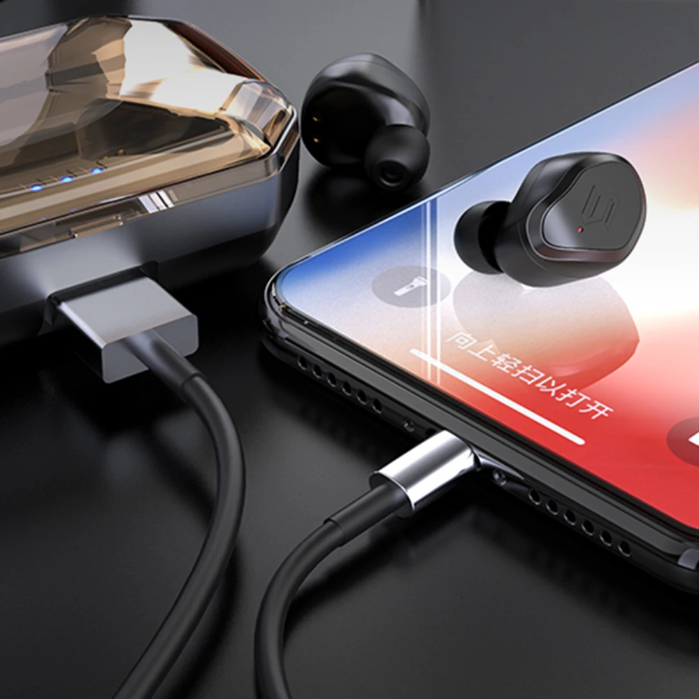 TWS V5.0 мини беспроводные Bluetooth наушники с сенсорным управлением IPX6 водонепроницаемые наушники Автоматическое Сопряжение с зарядным устройством 3000 мАч