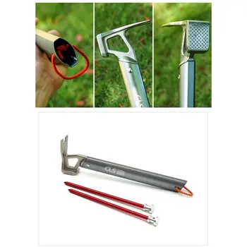 

Tent Hammer Lightweight Aluminum Alloy Handle Stainless Steel Nail Puller Bottle Opener Outdoor Camping Peg Accessories