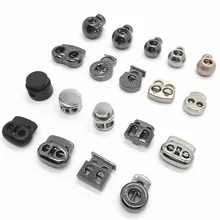 10 pçs metal primavera toggle fecho rolha cabo gunblack ouro prata decorativa cabo de bloqueio diy accessoriesic ajustar rope rolha
