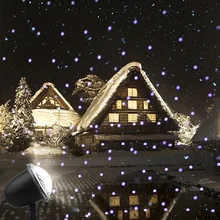 Перекрестная граница для Amazon Горячая мини снежный свет проектор падающего снега Светодиодный проекционный светильник Рождественский праздник уличный светильник