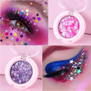 

Cmaadu Liquid Glitter Eyeshadow Pallete Holographic Mermaid Makeup Pigment Body Face Eye Shimmer Sequin Gel Festival Cosmetics